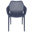 Compamia Air XL Outdoor Patio Dining Arm Chair in Dark Gray