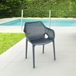 Compamia Air XL Outdoor Patio Dining Arm Chair in Dark Gray