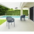 Compamia Air XL Outdoor Patio Dining Arm Chair in Dark Gray