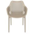Compamia Air XL Outdoor Patio Dining Arm Chair in Taupe