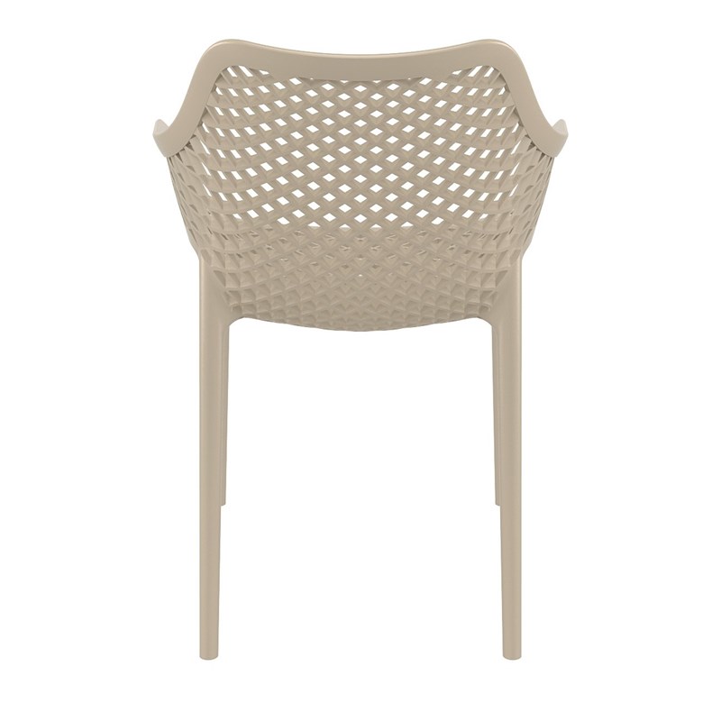 Compamia Air XL Outdoor Patio Dining Arm Chair in Taupe