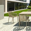 Compamia Air XL Outdoor Patio Dining Arm Chair in Taupe