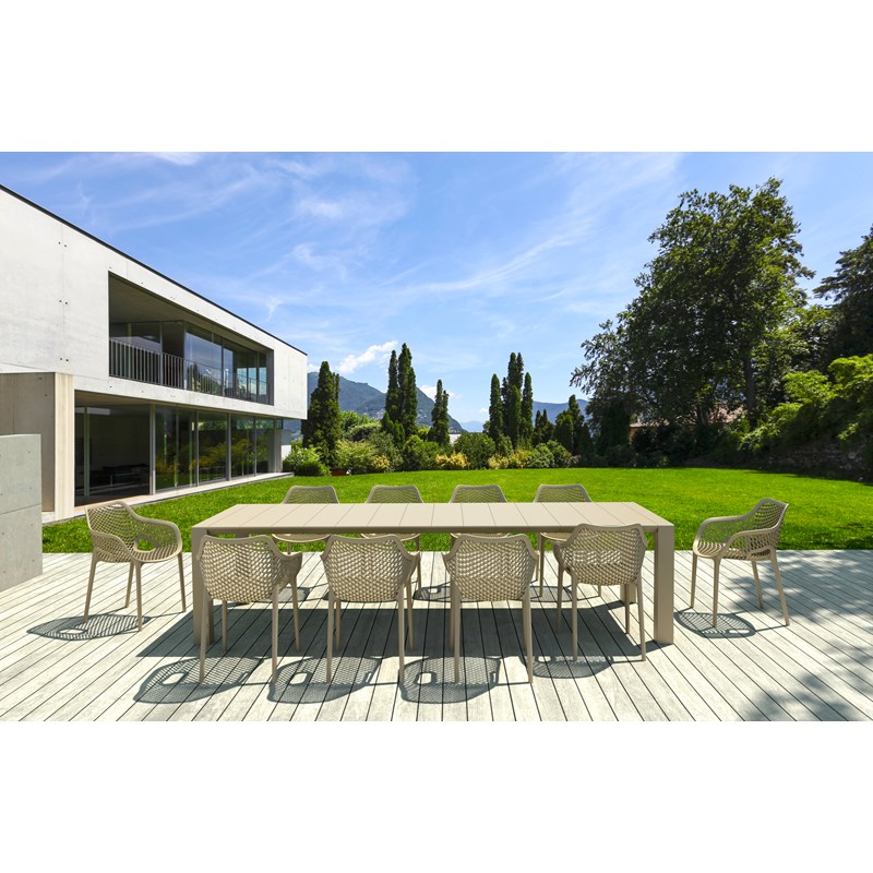 Compamia Air XL Outdoor Patio Dining Arm Chair in Taupe