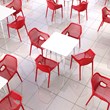 Compamia Air XL Outdoor Patio Dining Arm Chair in Red