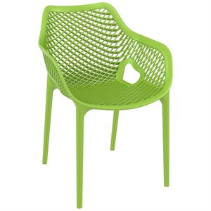 compamia air xl outdoor patio dining arm chair in tropical green