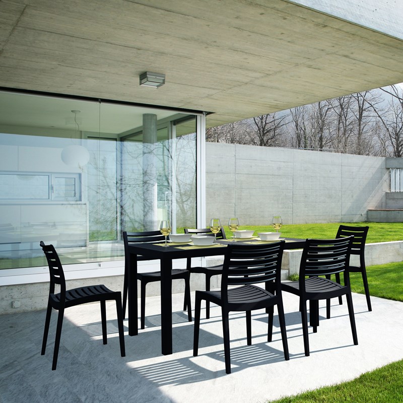 Compamia Ares Outdoor Patio Dining Chair in Black