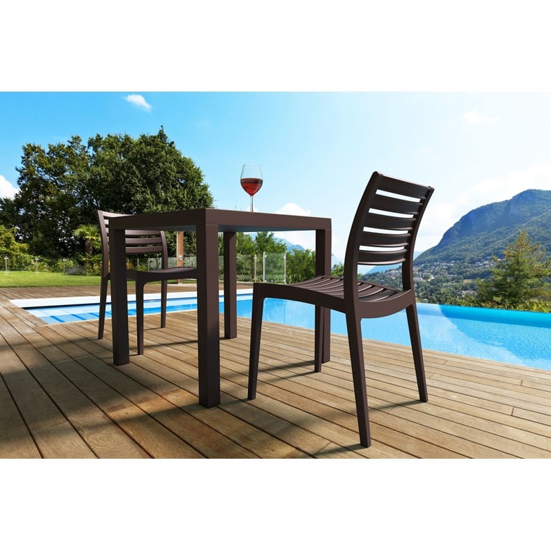 Compamia Ares Outdoor Patio Dining Chair in Brown