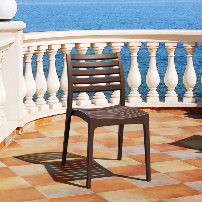 Compamia Ares Outdoor Patio Dining Chair in Brown
