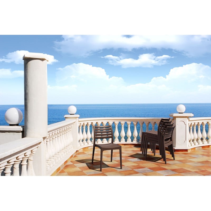 Compamia Ares Outdoor Patio Dining Chair in Brown