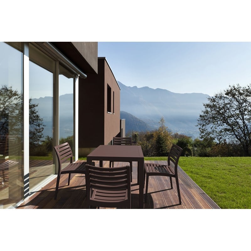 Compamia Ares Outdoor Patio Dining Chair in Brown
