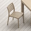 Compamia Ares Outdoor Patio Dining Chair in Taupe