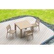 Compamia Ares Outdoor Patio Dining Chair in Taupe