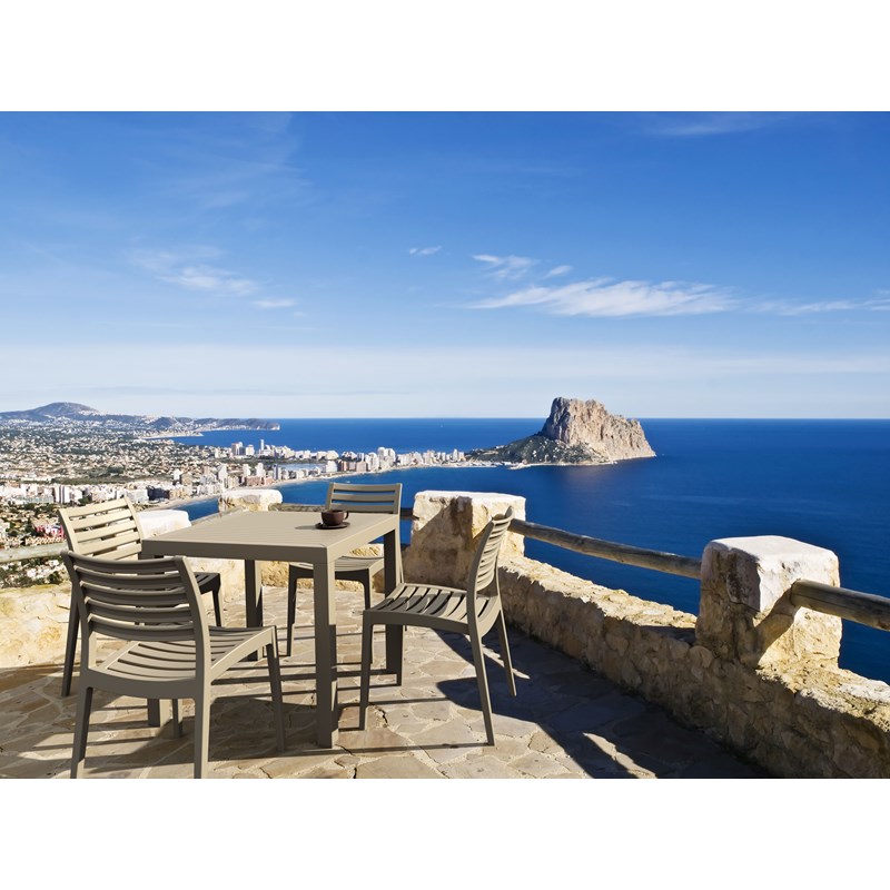 Compamia Ares Outdoor Patio Dining Chair in Taupe
