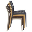 Compamia Ares Outdoor Patio Dining Chair in Taupe