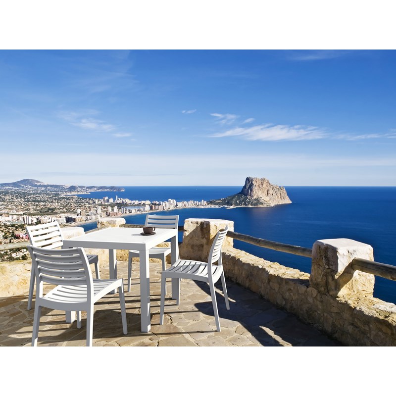 Compamia Ares Outdoor Patio Dining Chair in White