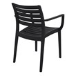 Compamia Artemis Outdoor Patio Dining Arm Chair in Black