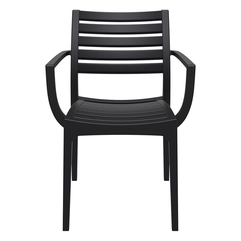 Compamia Artemis Outdoor Patio Dining Arm Chair in Black