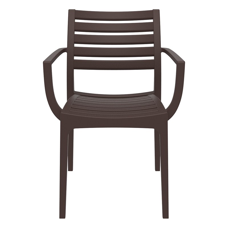 Compamia Artemis Outdoor Patio Dining Arm Chair in Brown