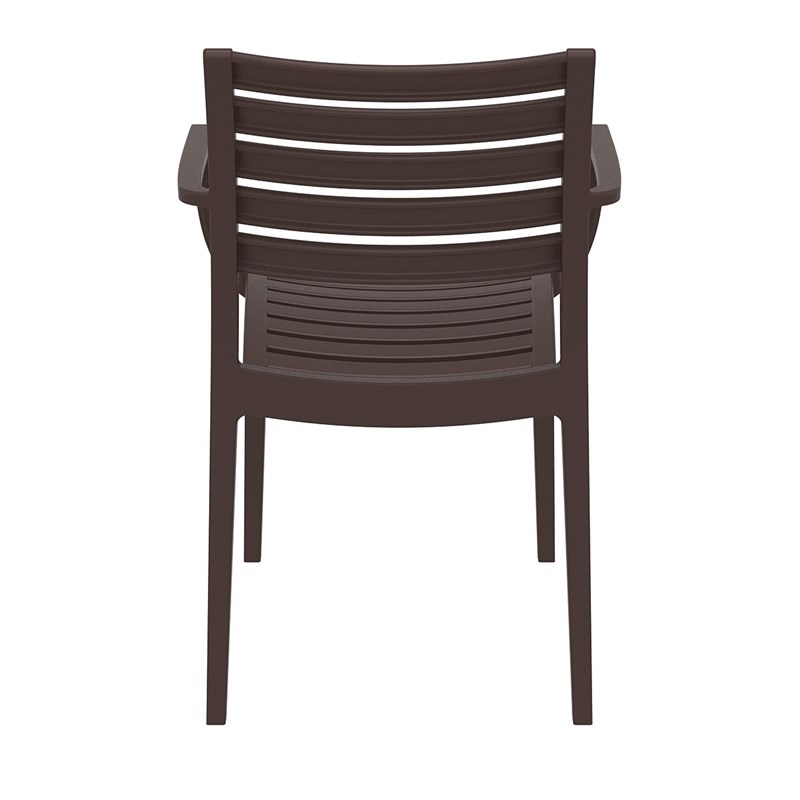 Compamia Artemis Outdoor Patio Dining Arm Chair in Brown