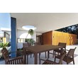 Compamia Artemis Outdoor Patio Dining Arm Chair in Brown