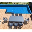 Compamia Artemis Outdoor Patio Dining Arm Chair in Dark Gray