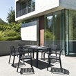 Compamia Artemis Outdoor Patio Dining Arm Chair in Dark Gray