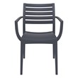 Compamia Artemis Outdoor Patio Dining Arm Chair in Dark Gray