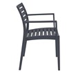 Compamia Artemis Outdoor Patio Dining Arm Chair in Dark Gray