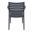Compamia Artemis Outdoor Patio Dining Arm Chair in Dark Gray
