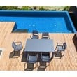 Compamia Artemis Outdoor Patio Dining Arm Chair in Dark Gray