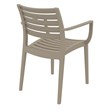 Compamia Artemis Outdoor Patio Dining Arm Chair in Taupe