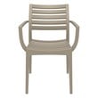 Compamia Artemis Outdoor Patio Dining Arm Chair in Taupe