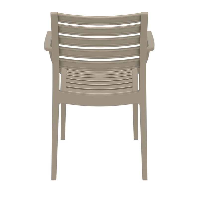 Compamia Artemis Outdoor Patio Dining Arm Chair in Taupe