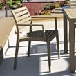 Compamia Artemis Outdoor Patio Dining Arm Chair in Taupe