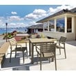 Compamia Artemis Outdoor Patio Dining Arm Chair in Taupe