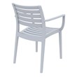Compamia Artemis Outdoor Patio Dining Arm Chair in Silver Gray