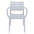 Compamia Artemis Outdoor Patio Dining Arm Chair in Silver Gray