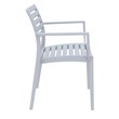 Compamia Artemis Outdoor Patio Dining Arm Chair in Silver Gray