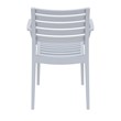 Compamia Artemis Outdoor Patio Dining Arm Chair in Silver Gray