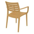 Compamia Artemis Outdoor Patio Dining Arm Chair in Teak Brown