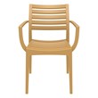 Compamia Artemis Outdoor Patio Dining Arm Chair in Teak Brown