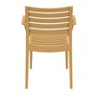 Compamia Artemis Outdoor Patio Dining Arm Chair in Teak Brown