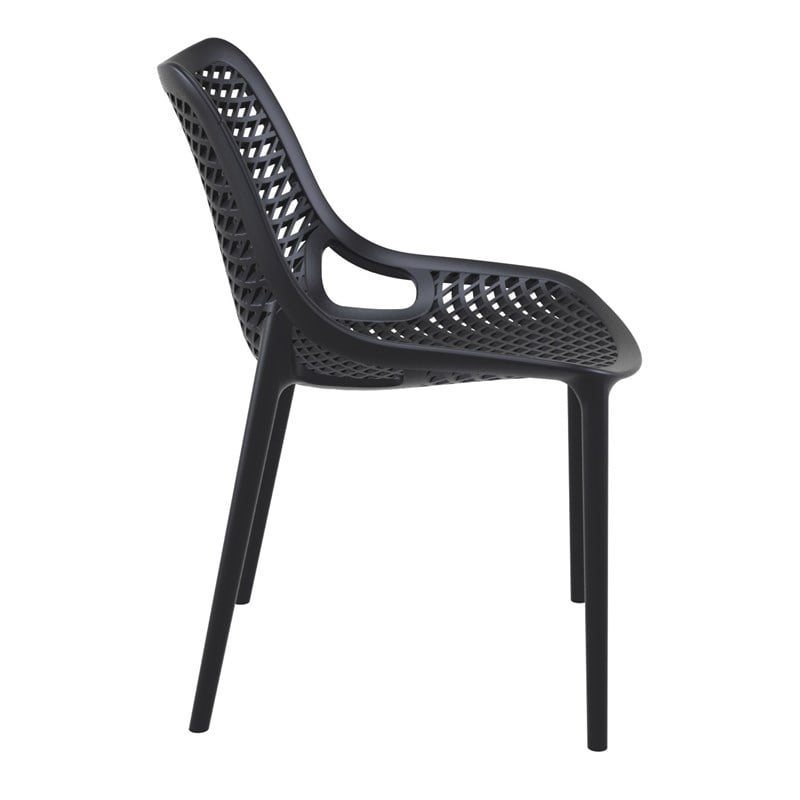 Compamia Air Outdoor Patio Dining Chair in Black