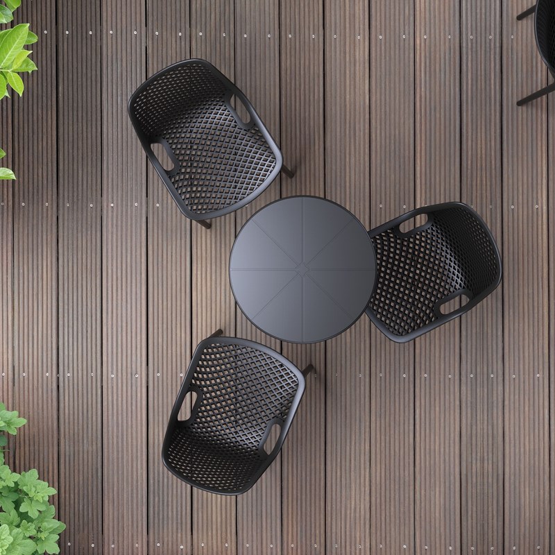 Compamia Air Outdoor Patio Dining Chair in Black