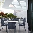 Compamia Air Outdoor Patio Dining Chair in Dark Gray