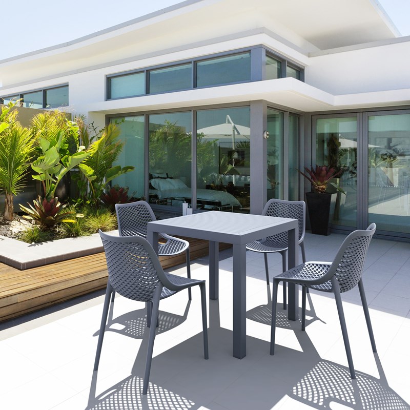Compamia Air Outdoor Patio Dining Chair in Dark Gray