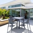 Compamia Air Outdoor Patio Dining Chair in Dark Gray