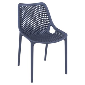 compamia air outdoor patio dining chair in dark gray