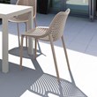 Compamia Air Outdoor Patio Dining Chair in Taupe