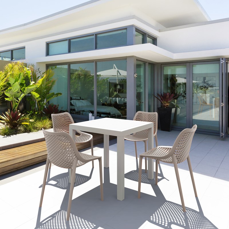 Compamia Air Outdoor Patio Dining Chair in Taupe